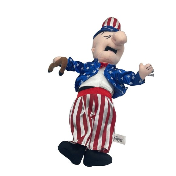 Vintage Mr Magoo 4th Of July 18" Plush with Tag USA Uncle Sam Toy 2002 Toy Works - Picture 12 of 16